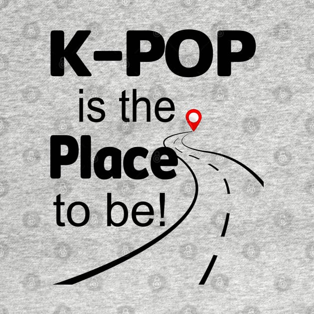 K-Pop is the place to be.  Road and map pin by WhatTheKpop